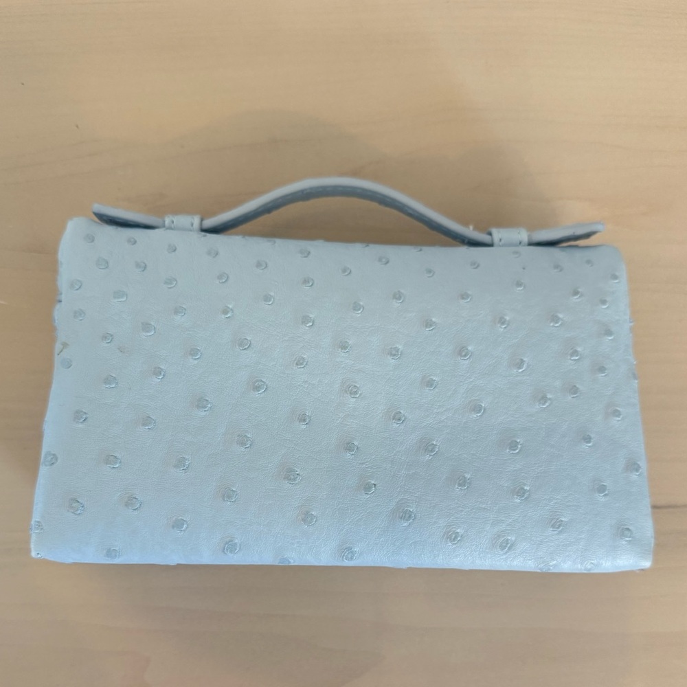 Faux Ostrich Pochette Bag - Picture 5 of 8